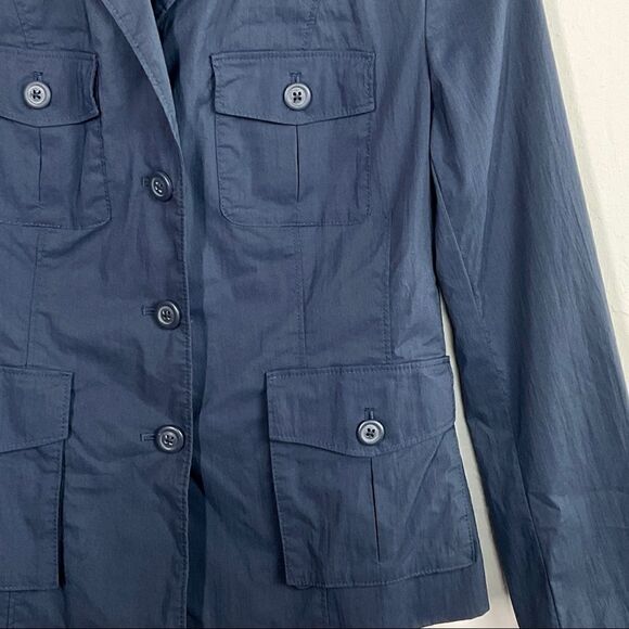 Banana Republic Factory Blue Utility Blazer Jacket  4 - Picture 2 of 5